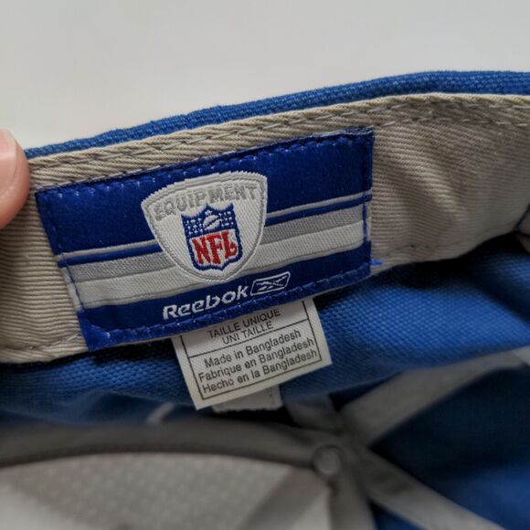 Reebok NFL Equipment Men's Strapback Hat Blue White Indianapolis Colts Logo - Picture 13 of 14